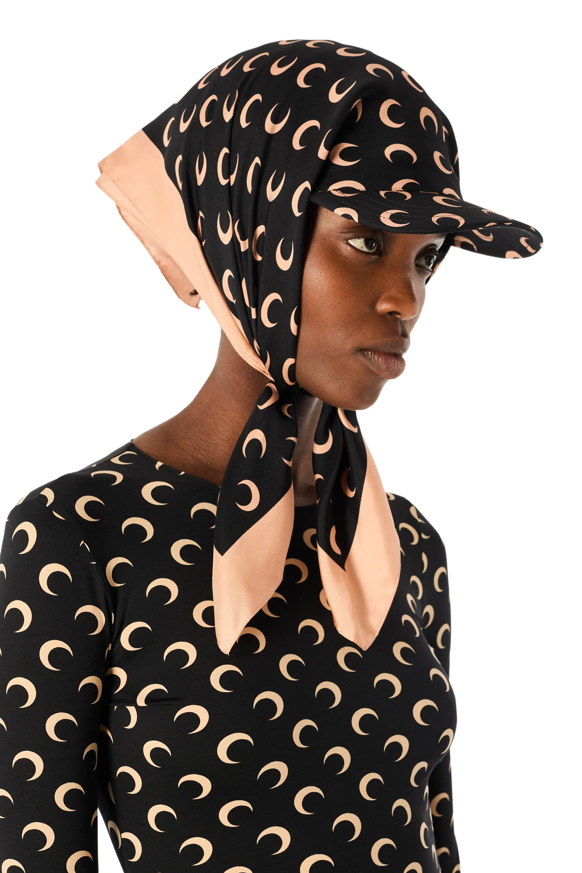 MOON SILK VEILED CAP - 1
