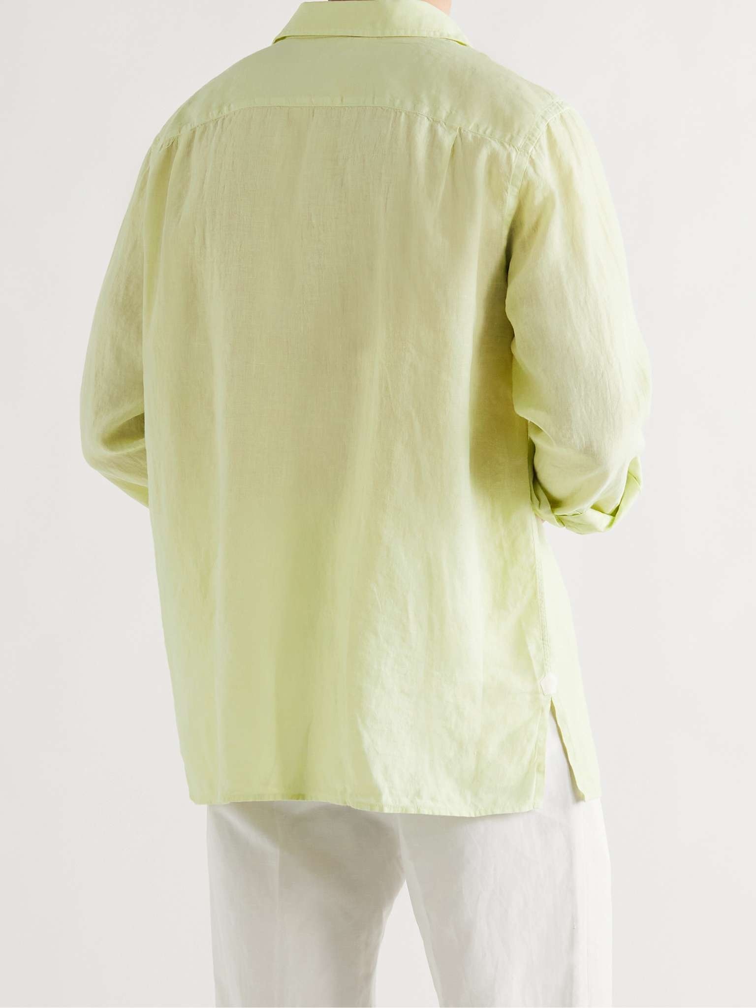 Andre Linen Half-Placket Shirt - 4