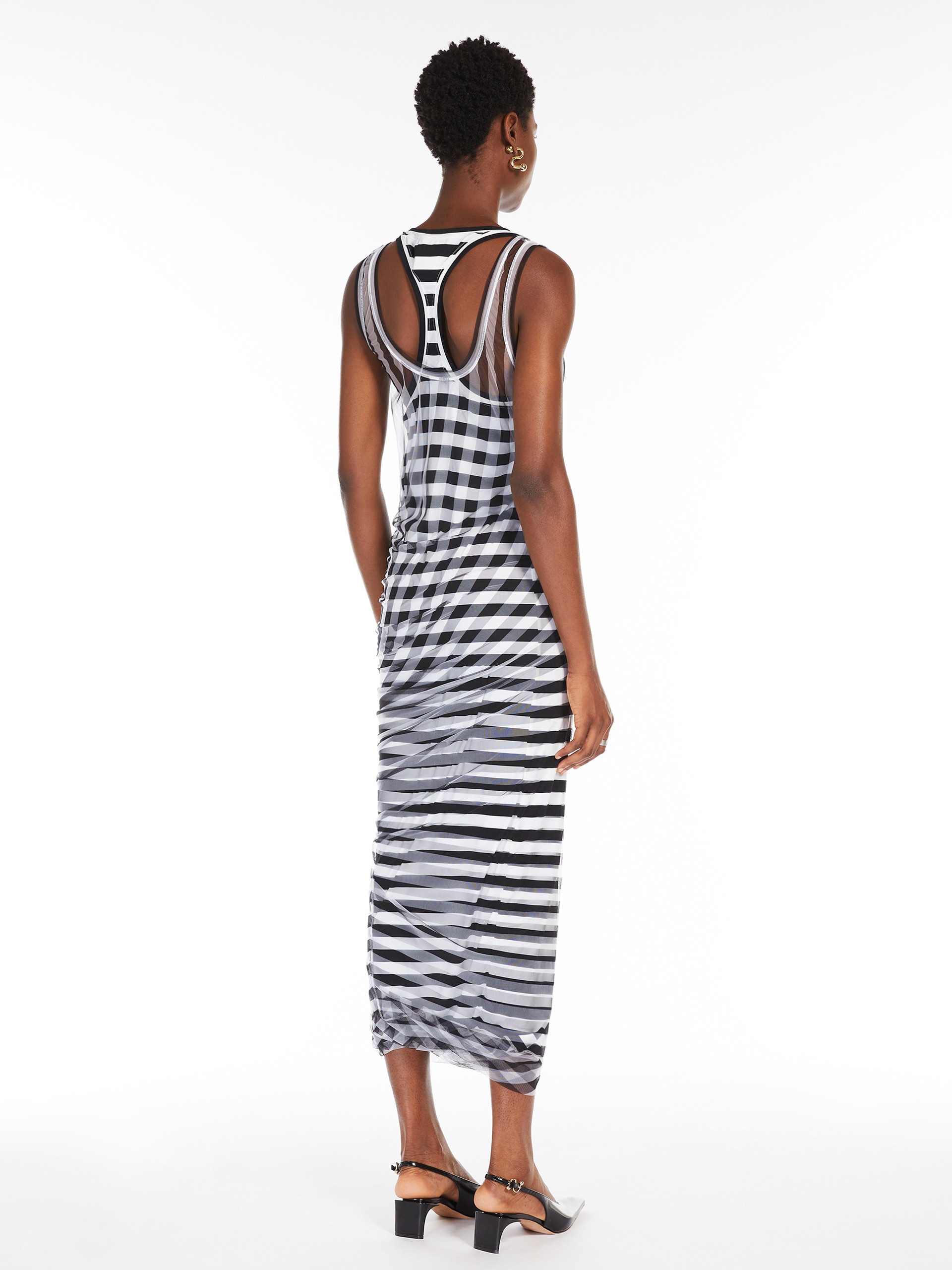 NARO Sleeveless dress with tulle - 4