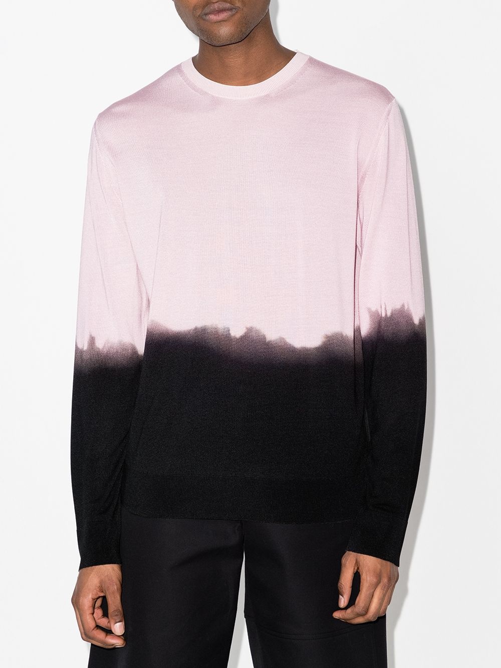 dip-dye crew-neck jumper - 2