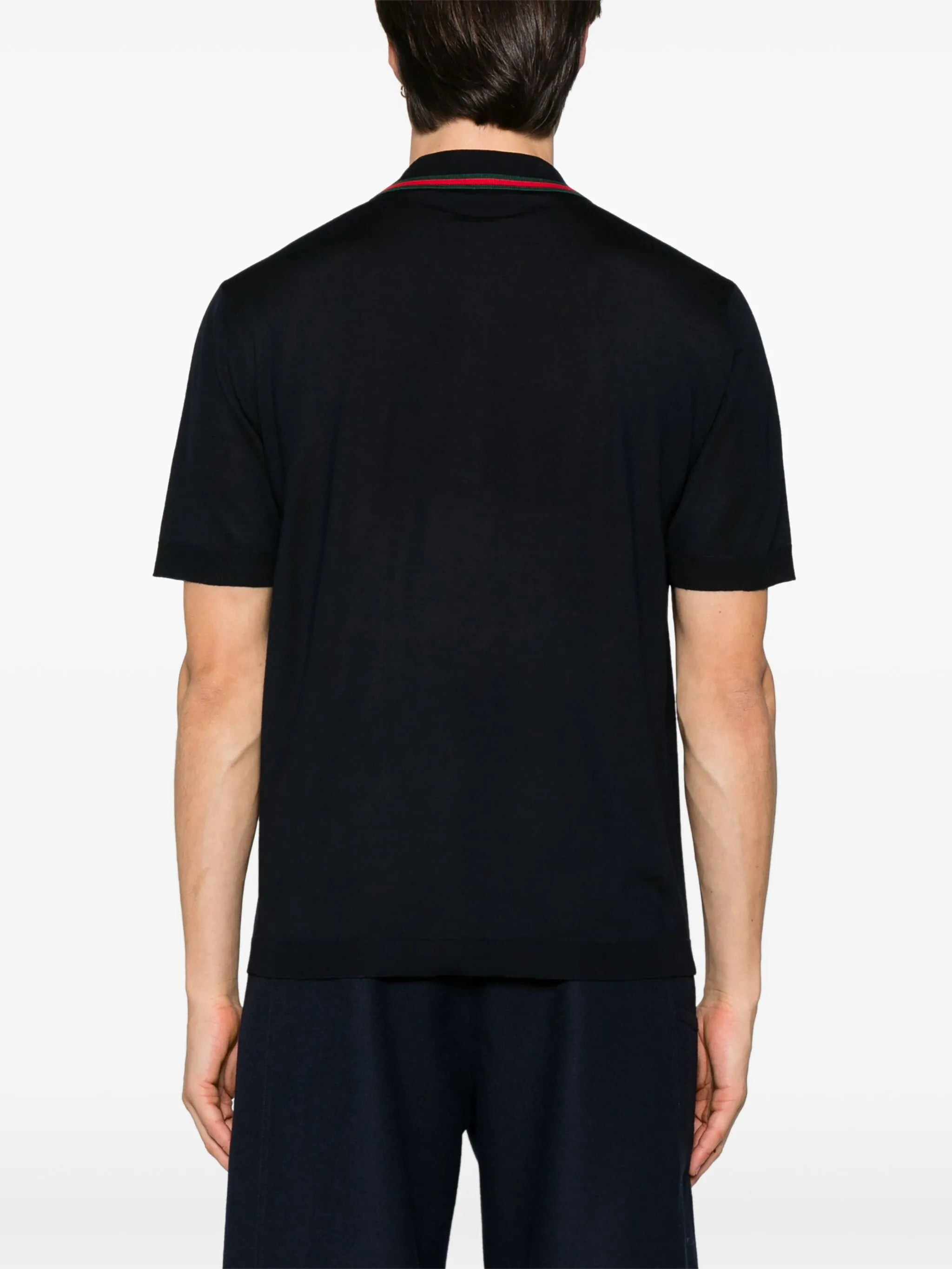 Web-trim Knitted Polo Shirt - 2