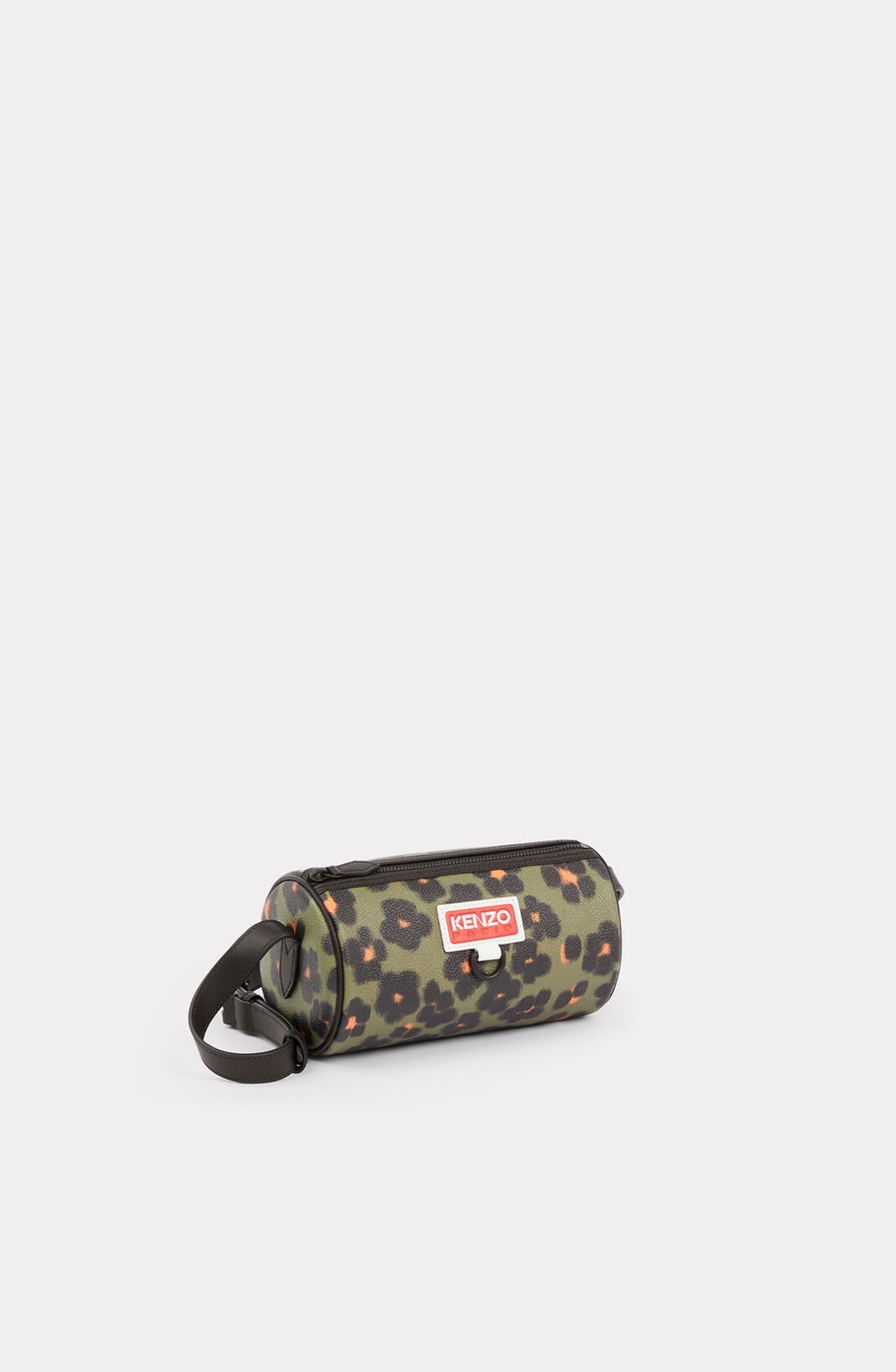 KENZO DISCOVER 'Hana Leopard' shoulder tube bag | REVERSIBLE