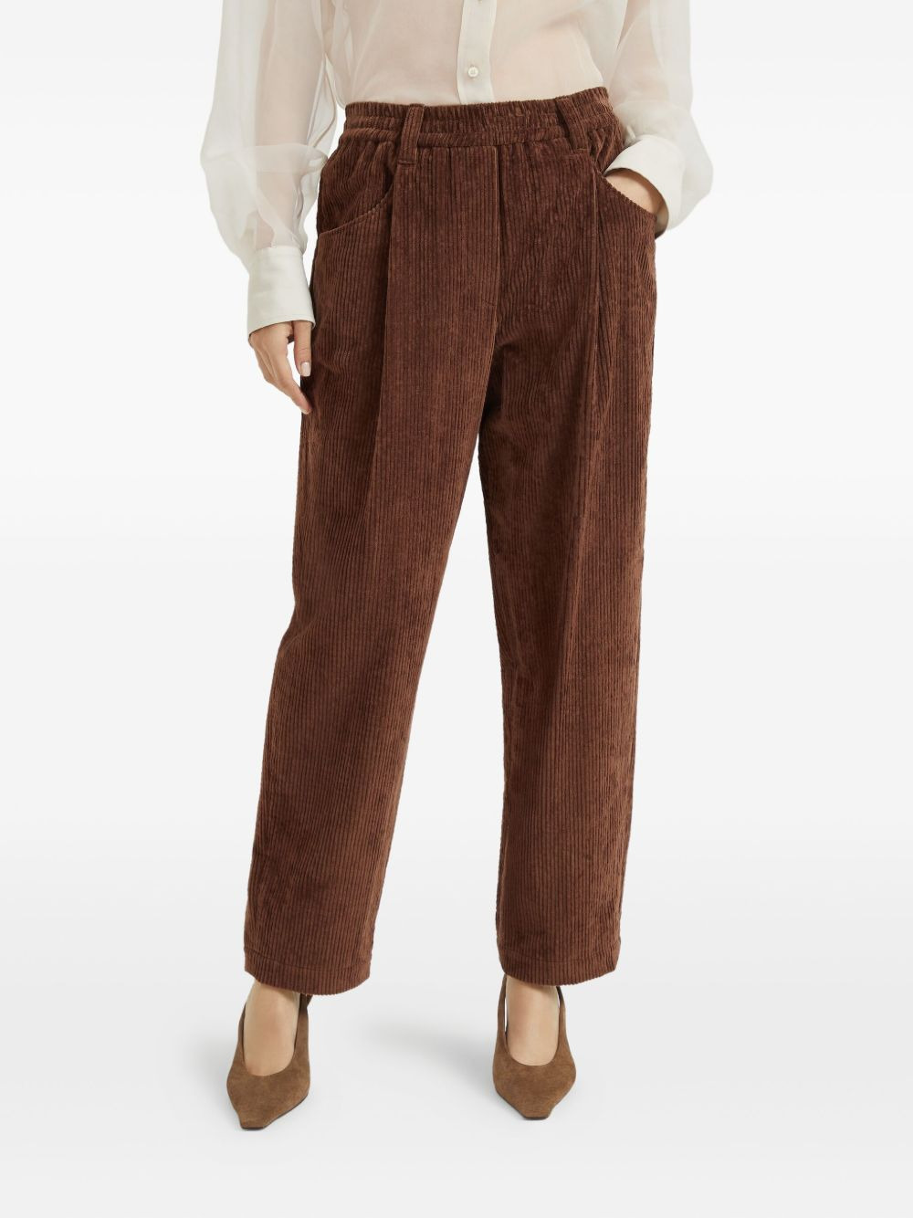 corduroy straight-leg trousers - 3