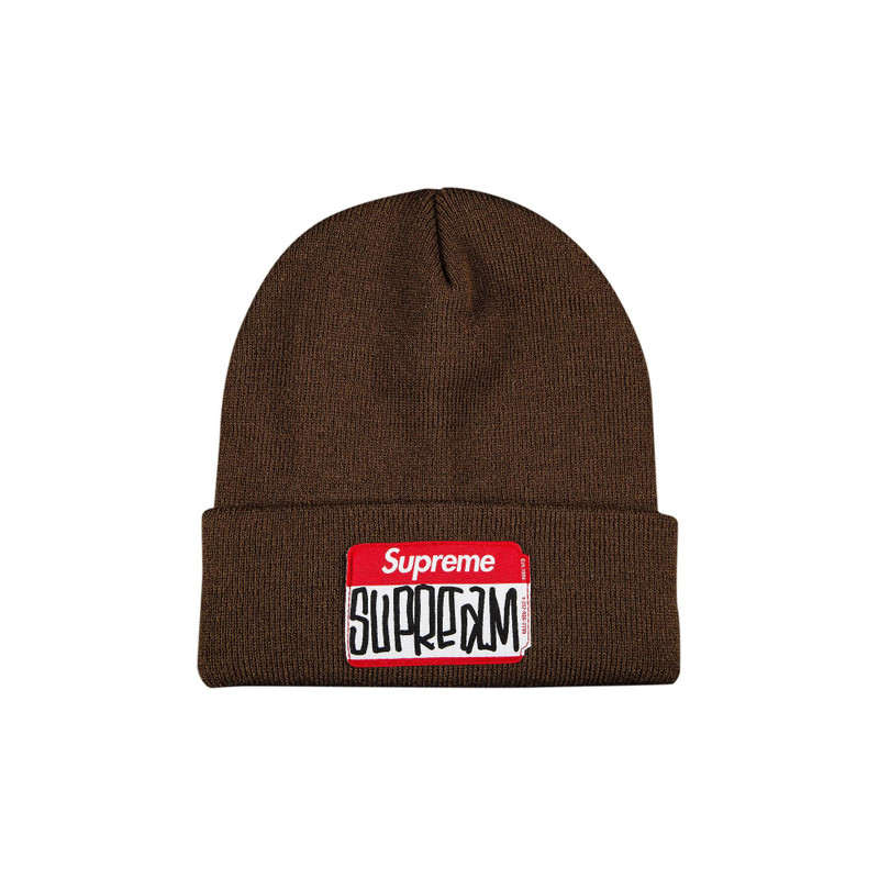 Supreme Gonz Nametag Beanie 'Brown' - 1