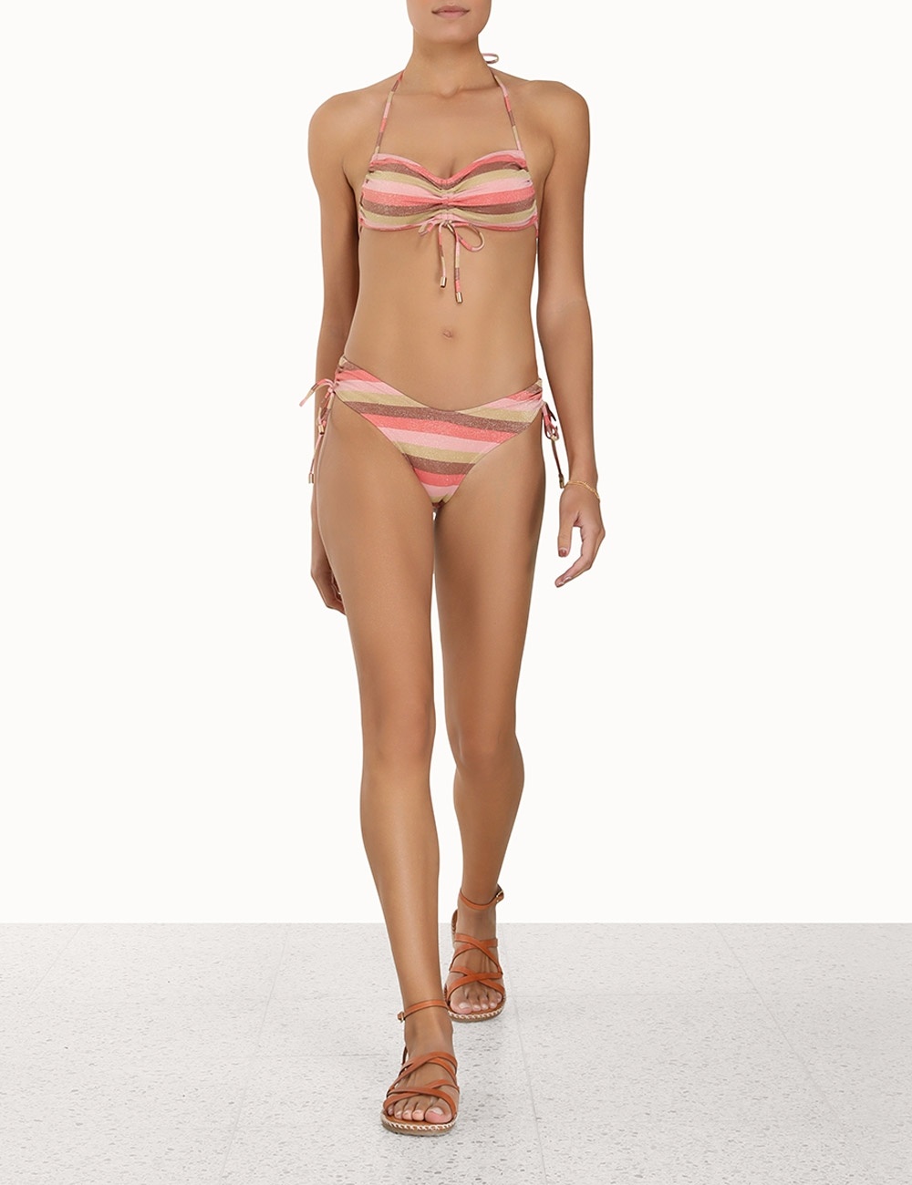 VACAY LUREX RUCHED SIDE BIKINI - 2