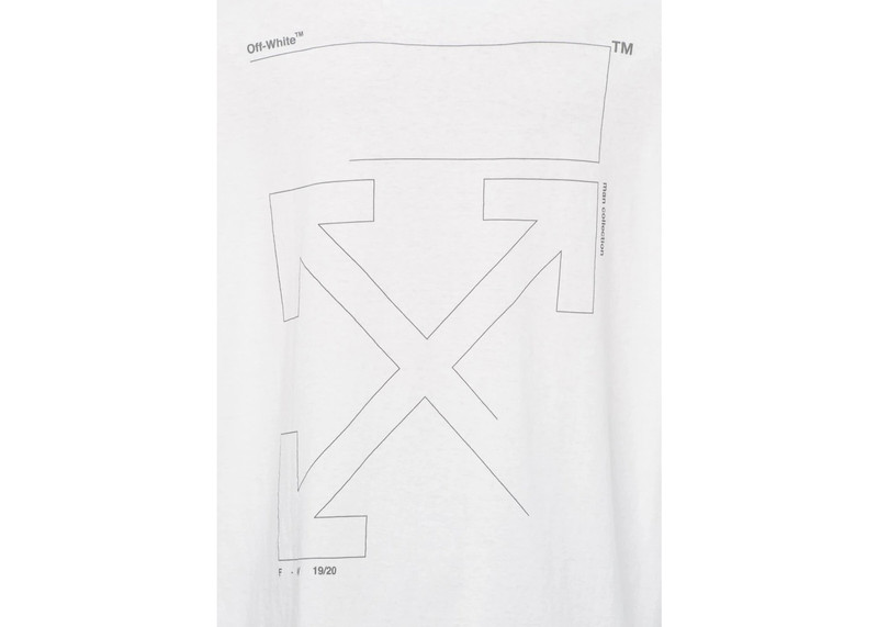 Off-White OFF-WHITE Oversized Fit Unfinished T-Shirt White/Black outlook