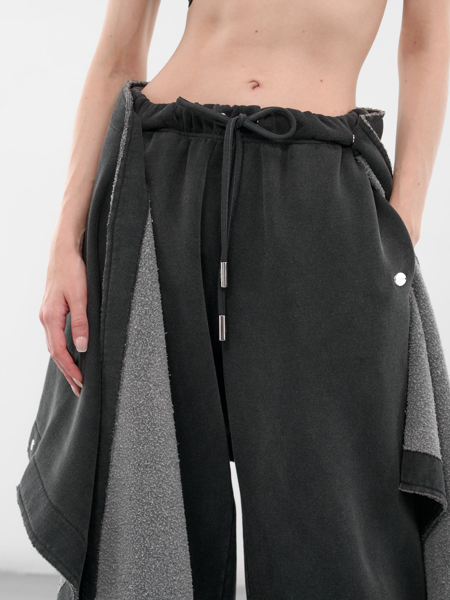 Gray Deconstructed Fleece Sweatpants - 5