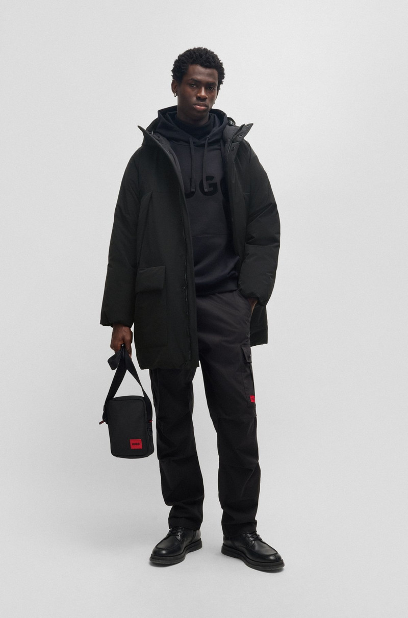 HUGO WATER-REPELLENT PARKA JACKET IN SUPERBLACK FABRIC outlook