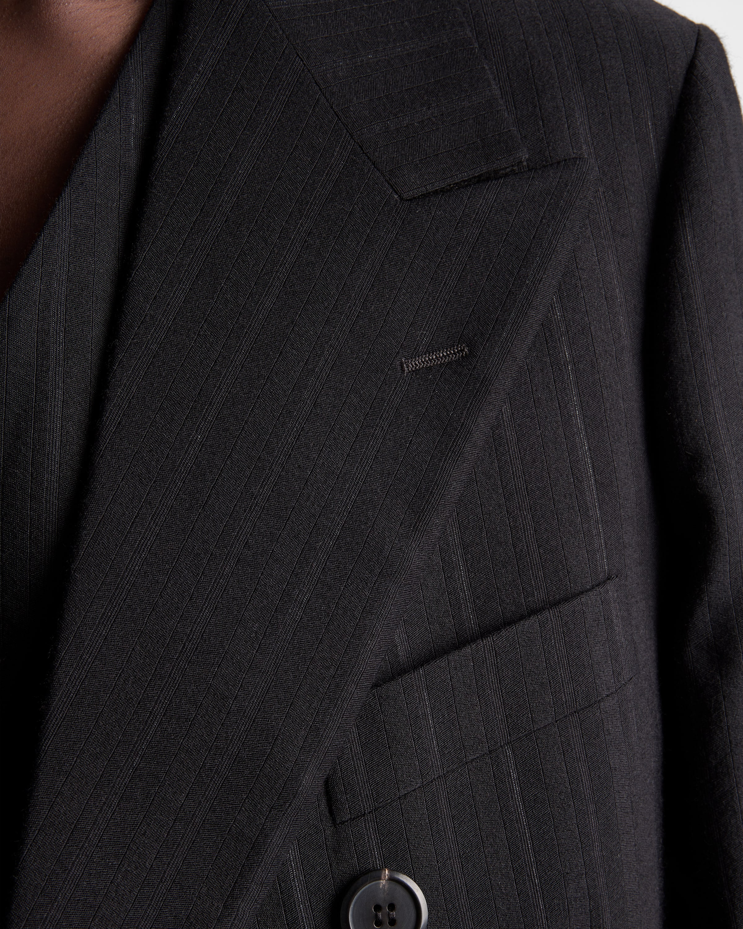 Double-breasted wool blend jacket - 6