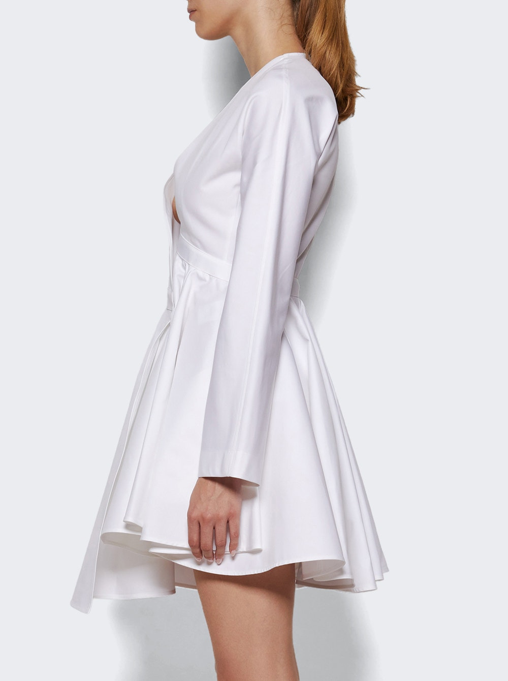 Asymmetrical Belt Dress Blanc - 3