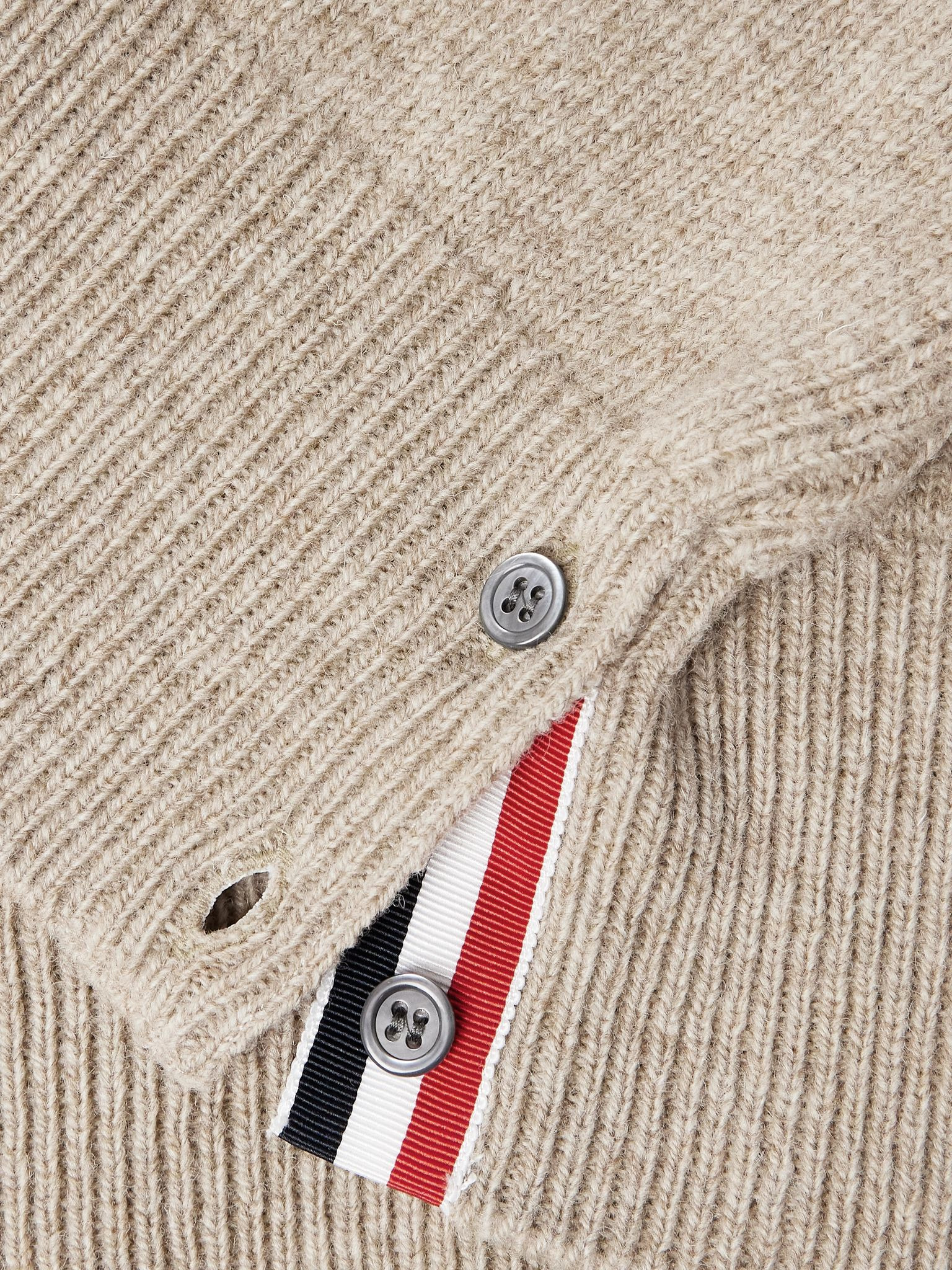 Striped Wool Sweater Brown - 5