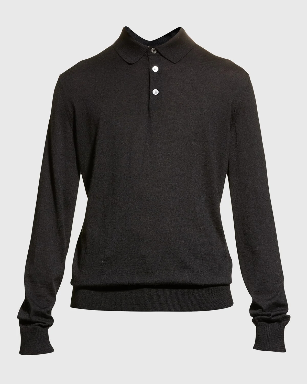 Men's Cashmere-Silk Polo Sweater - 1