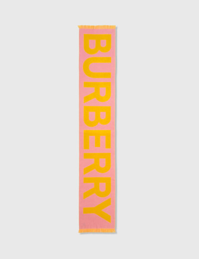 Burberry Logo Wool Jacquard Scarf outlook