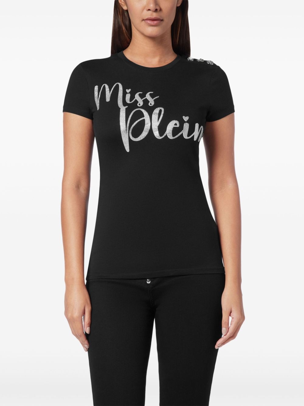 slogan-print cotton T-shirt - 3