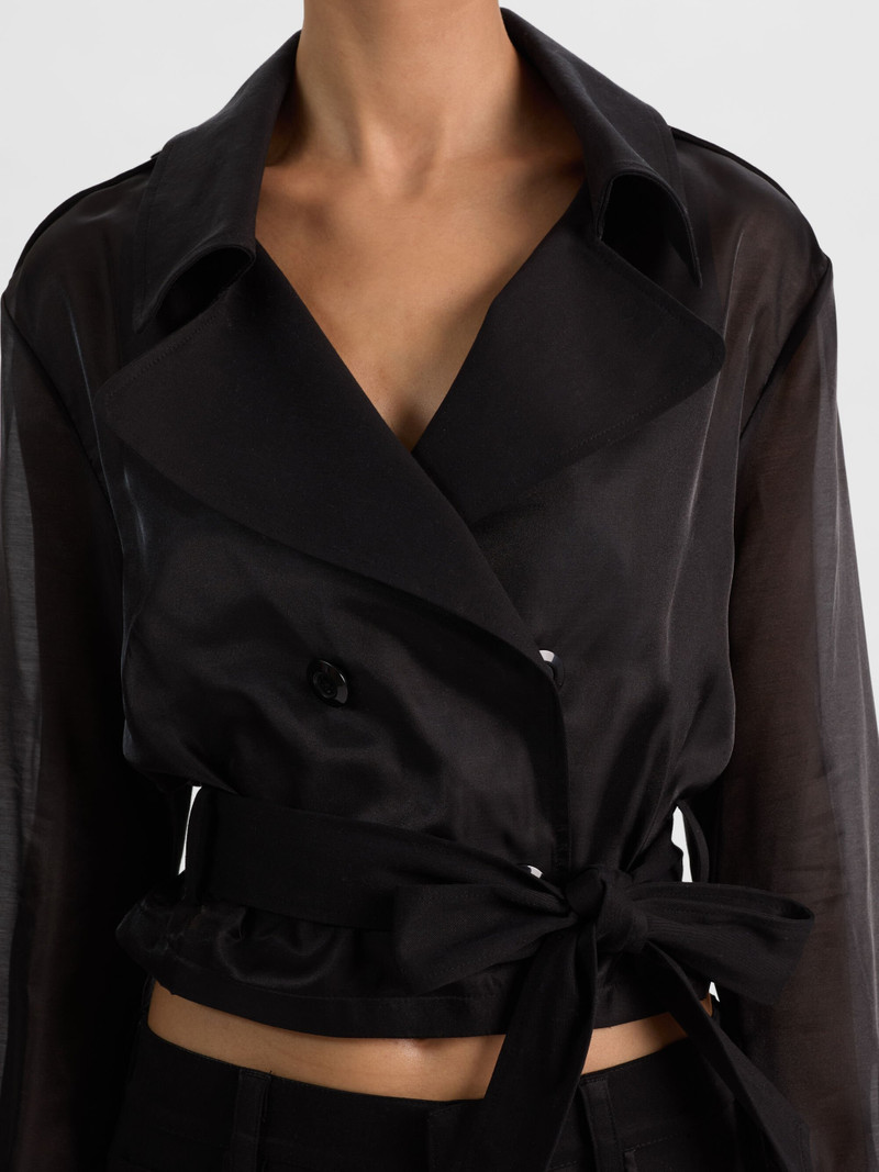 KEITH SHEER COMBO CROPPED TRENCH 5