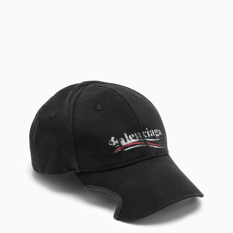 Balenciaga Black Political Stencil Baseball Cap Men - 1