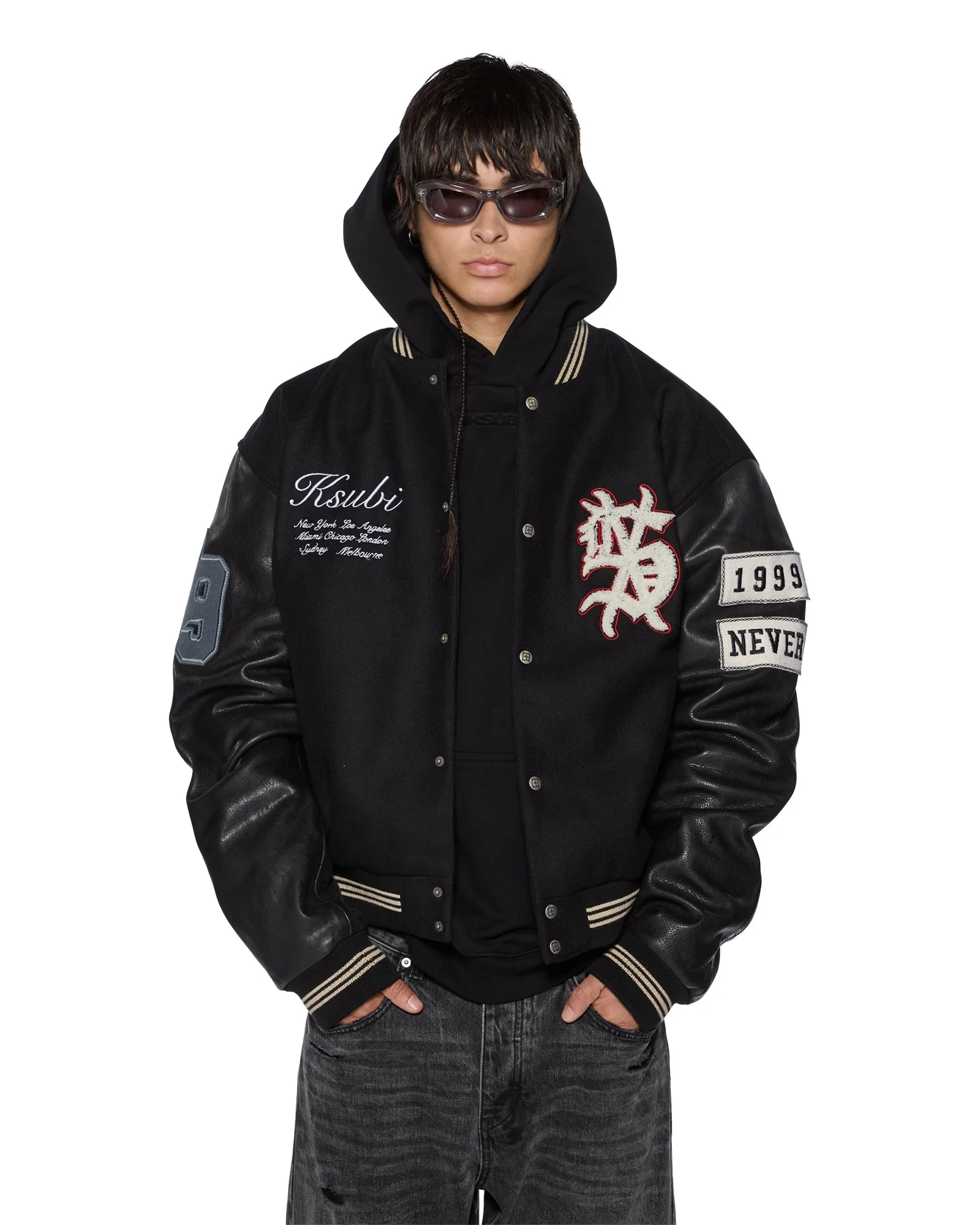 PLAYOFF VARSITY JACKET BLACK - 1