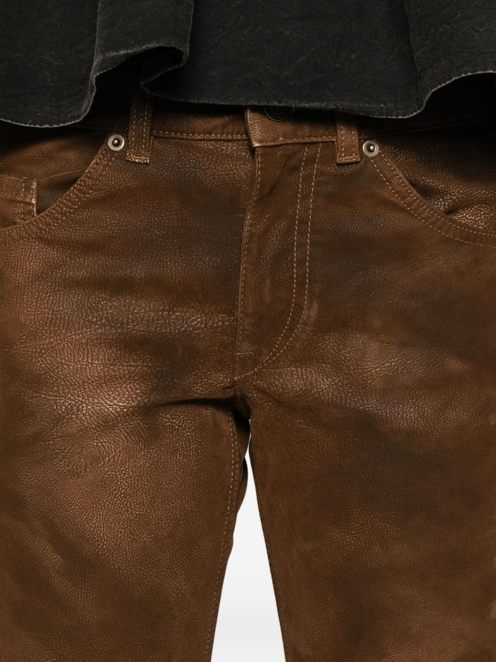 Kelsie leather-effect trousers - 5