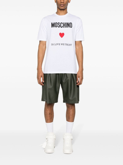 Moschino logo-embroidered cotton T-shirt outlook