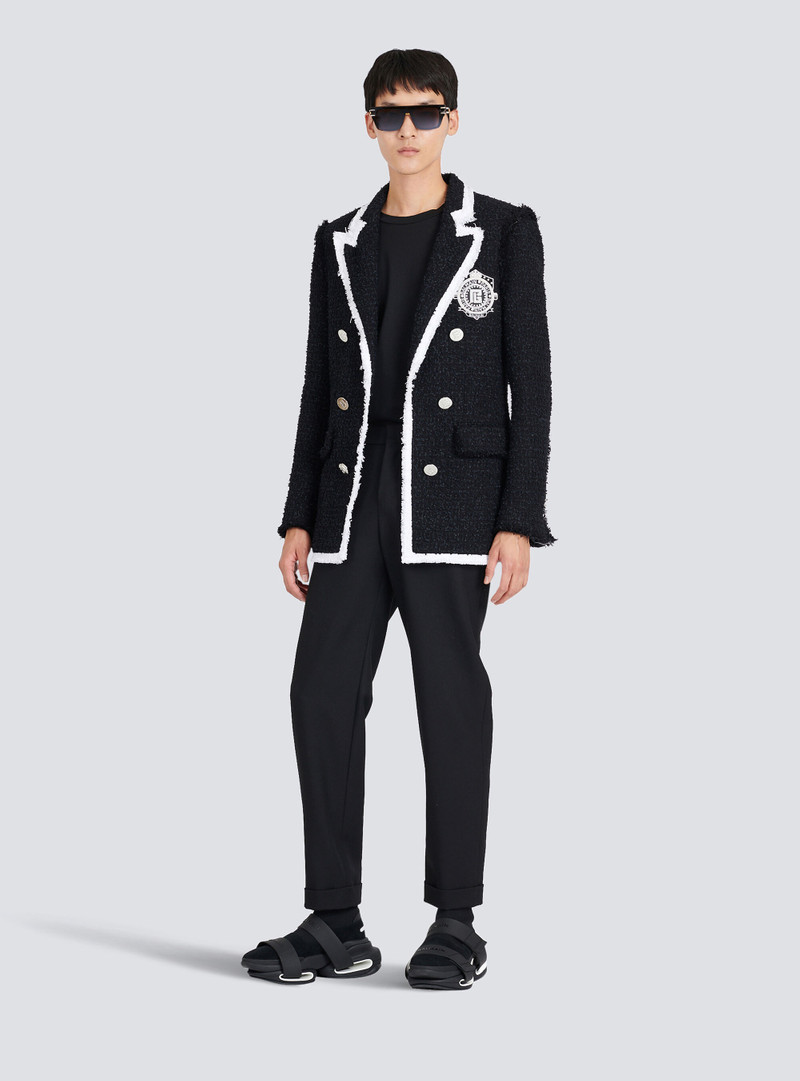 Balmain Tweed blazer with embroidered Balmain logo outlook