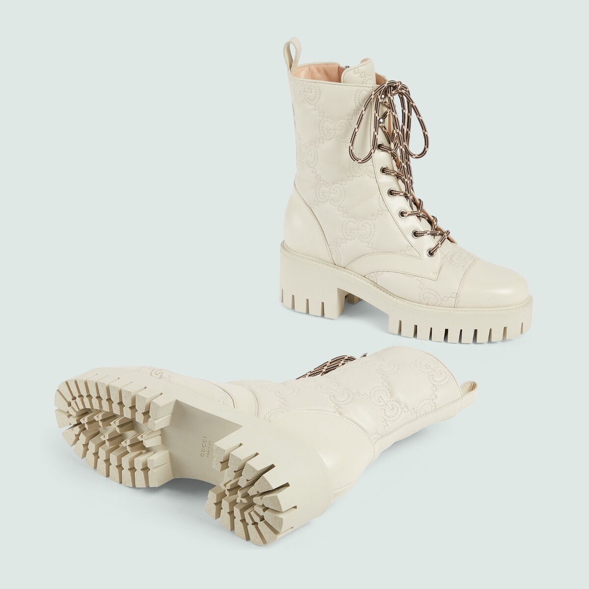 Women's GG Matelassé lace-up boot - 5