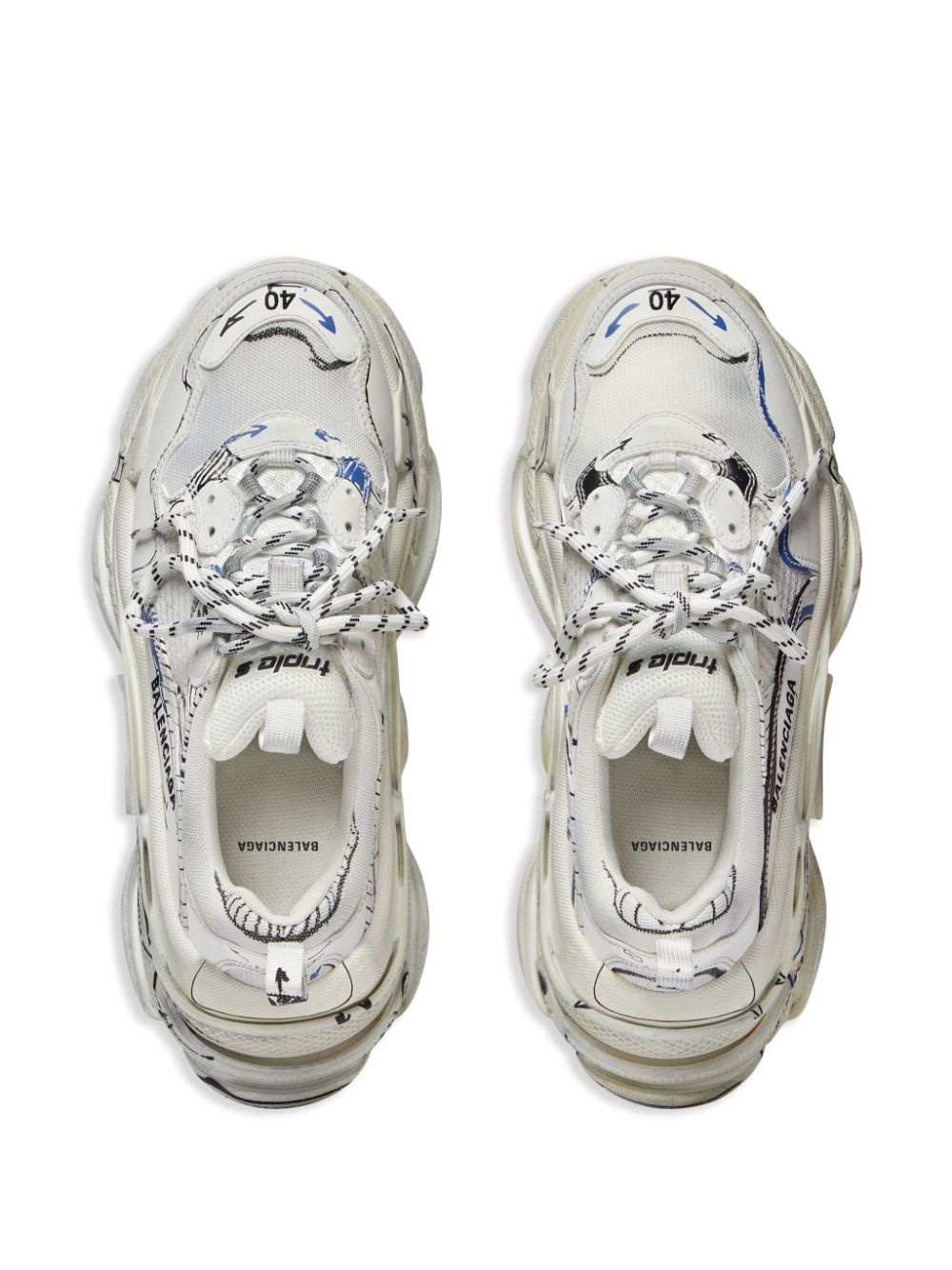Triple S sketch-print sneakers - 4