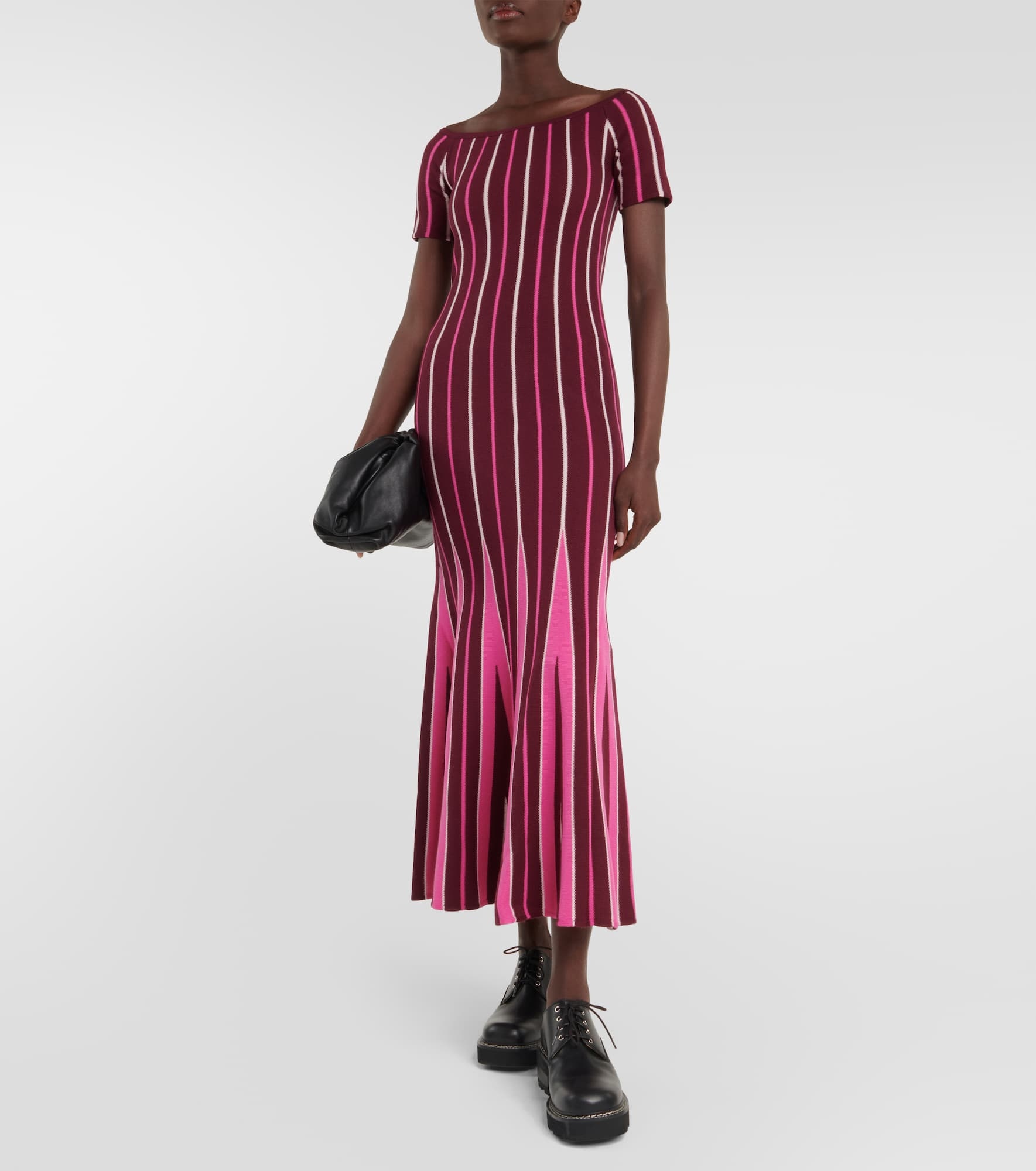 Pleated wool maxi dress - 2