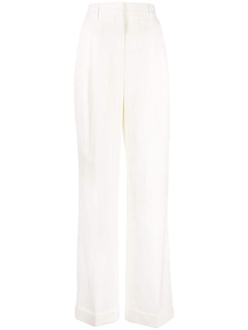 high-waist wool straight-leg trousers 1