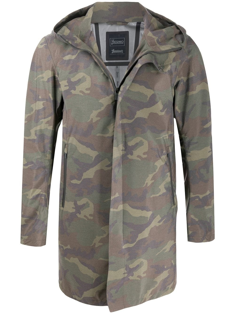 camouflage-print hooded jacket - 1