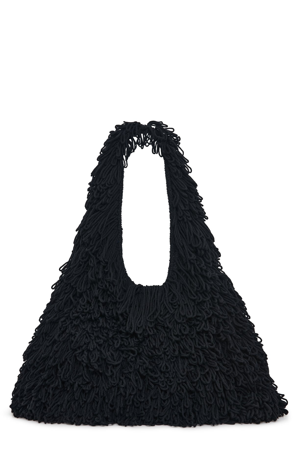 Celeus Knit Hobo Bag in Black Cashmere Silk - 1