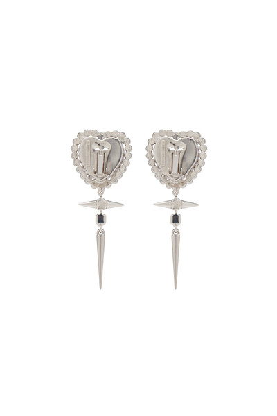 Alessandra Rich HEART EARRINGS WITH STUDS outlook