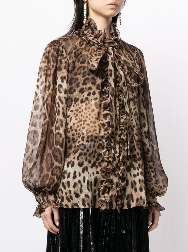 leopard-print silk shirt - 3