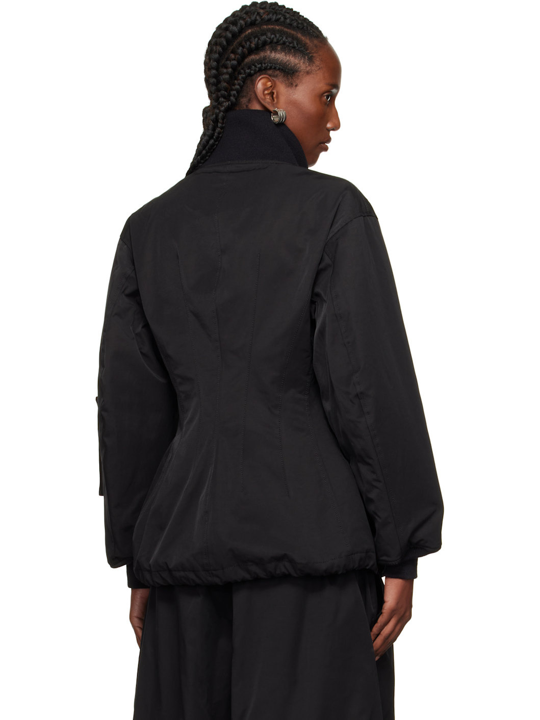 Black Twill Darts Bomber Jacket - 3