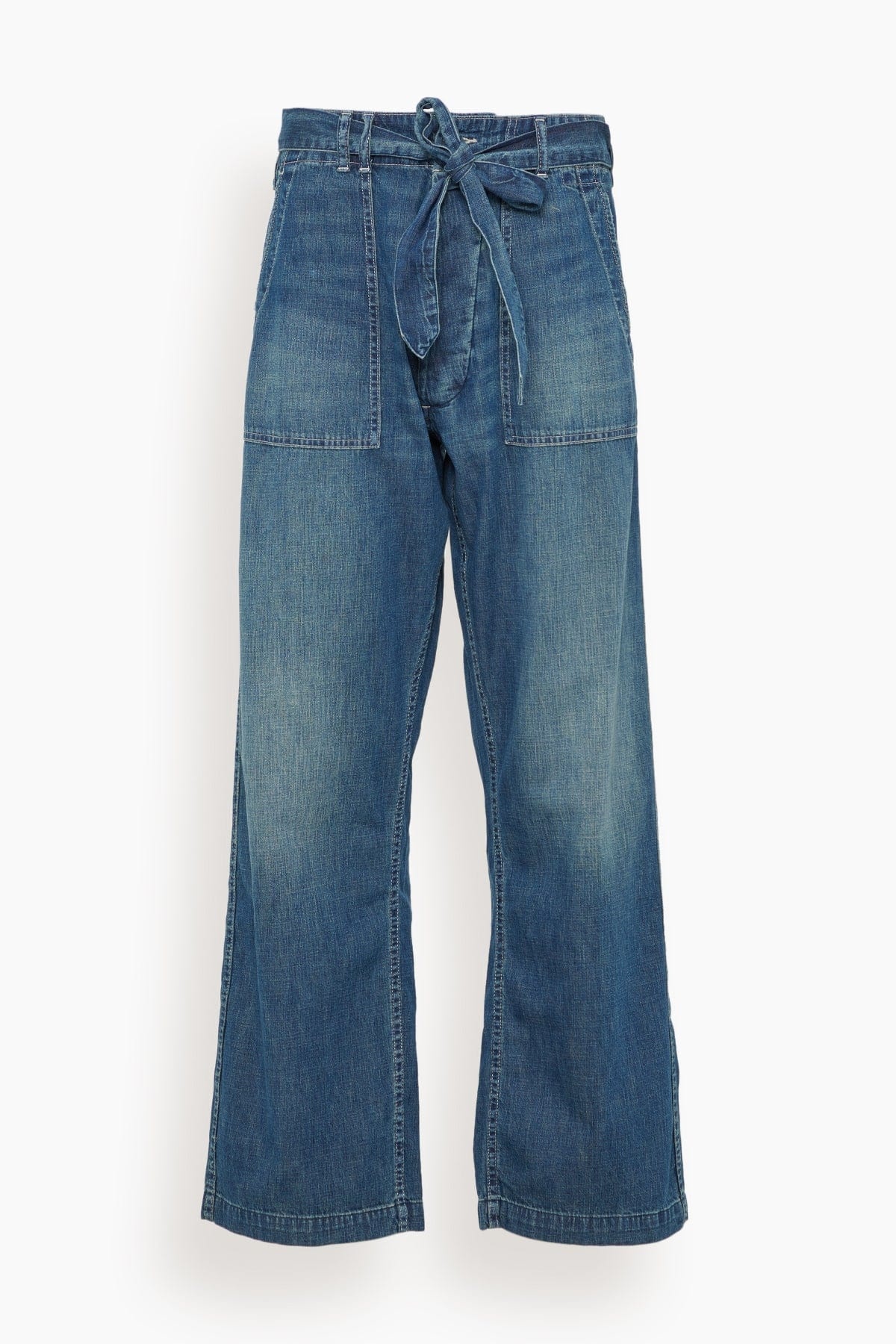 Belted Venti Utility Pants in Windsor Blue - 1