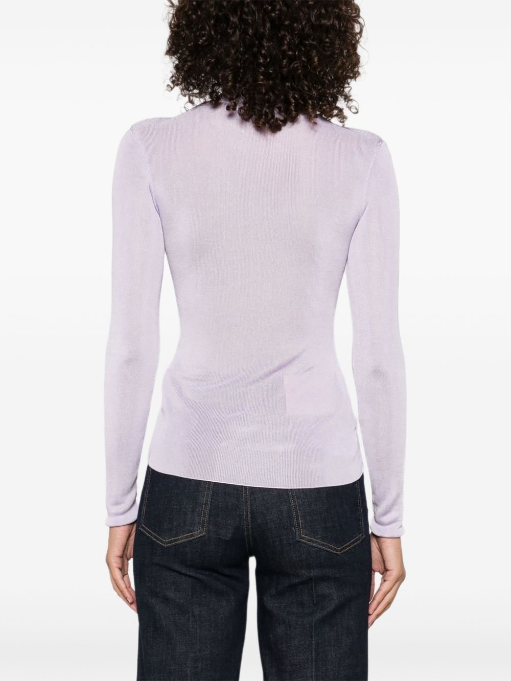ribbed high-neck top - 4