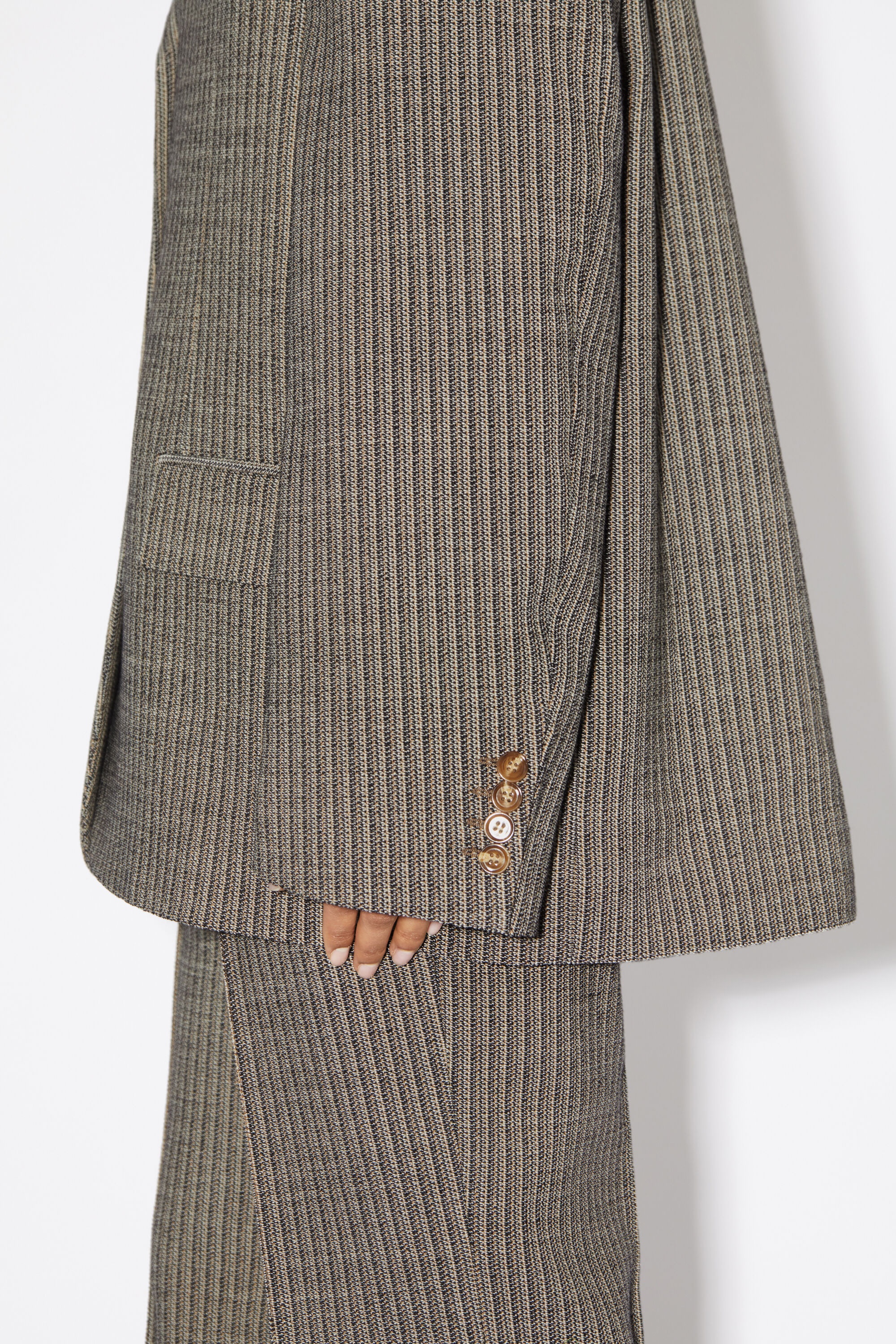 Relaxed fit suit jacket - Multi taupe - 5