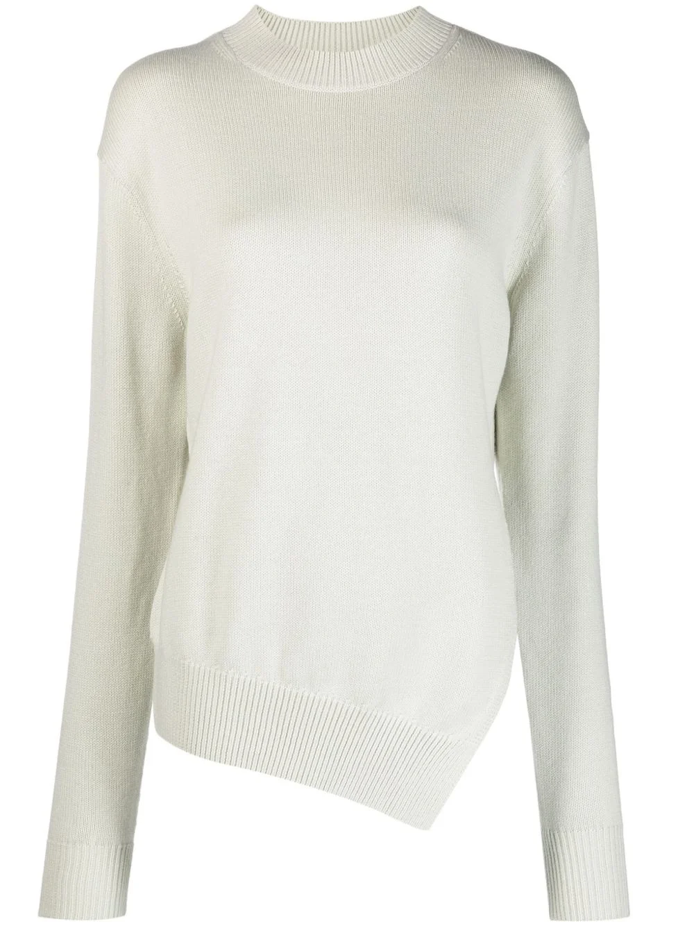 Shiso asymmetric-hem knitted jumper - 1