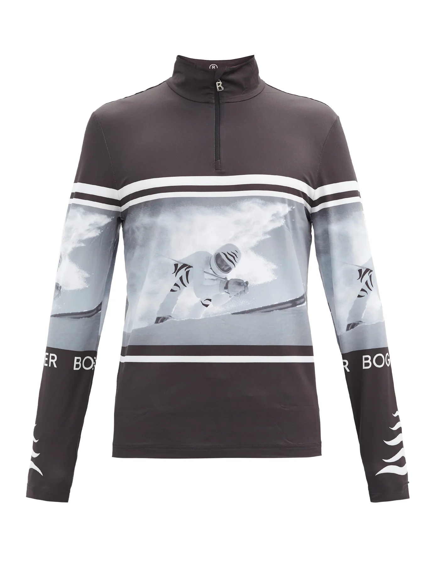 Verti skier-print half-zip thermal top - 1