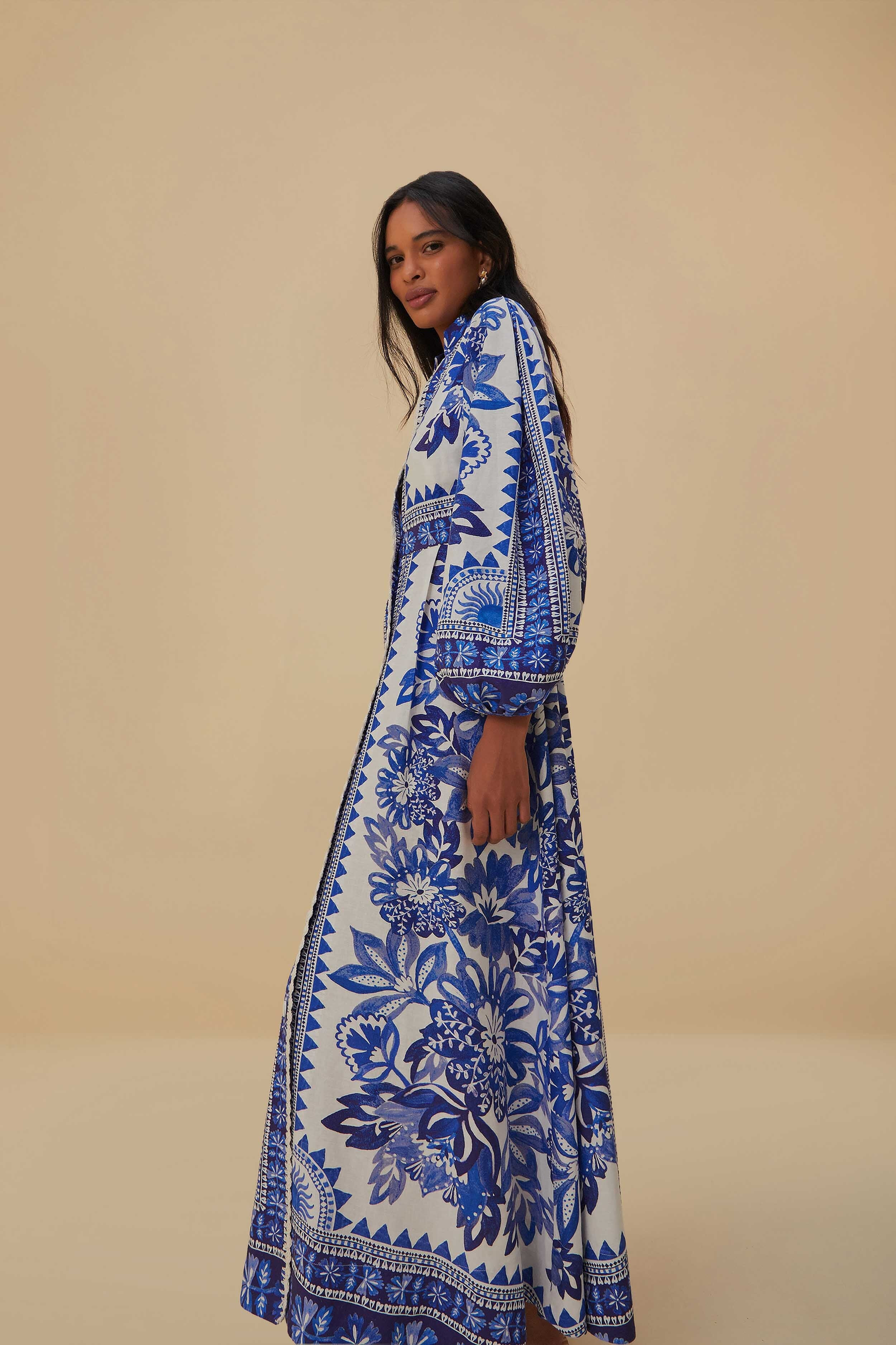 Off-White Flora Tapestry Lenzing™ Ecovero™ Euroflax™ Maxi Dress - 2