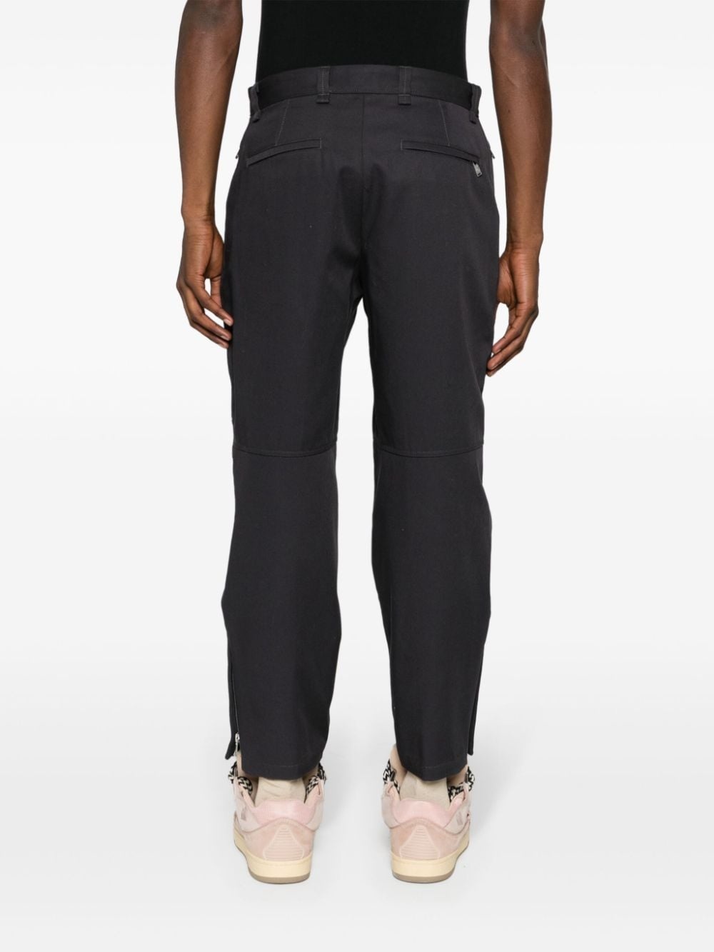 Biker mid-rise cropped trousers - 4