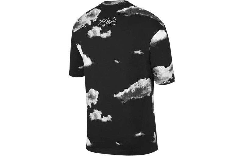 Jordan Men's Air Jordan Casual Printing Round Neck Pullover Short Sleeve Black T-Shirt DM1437-010 outlook