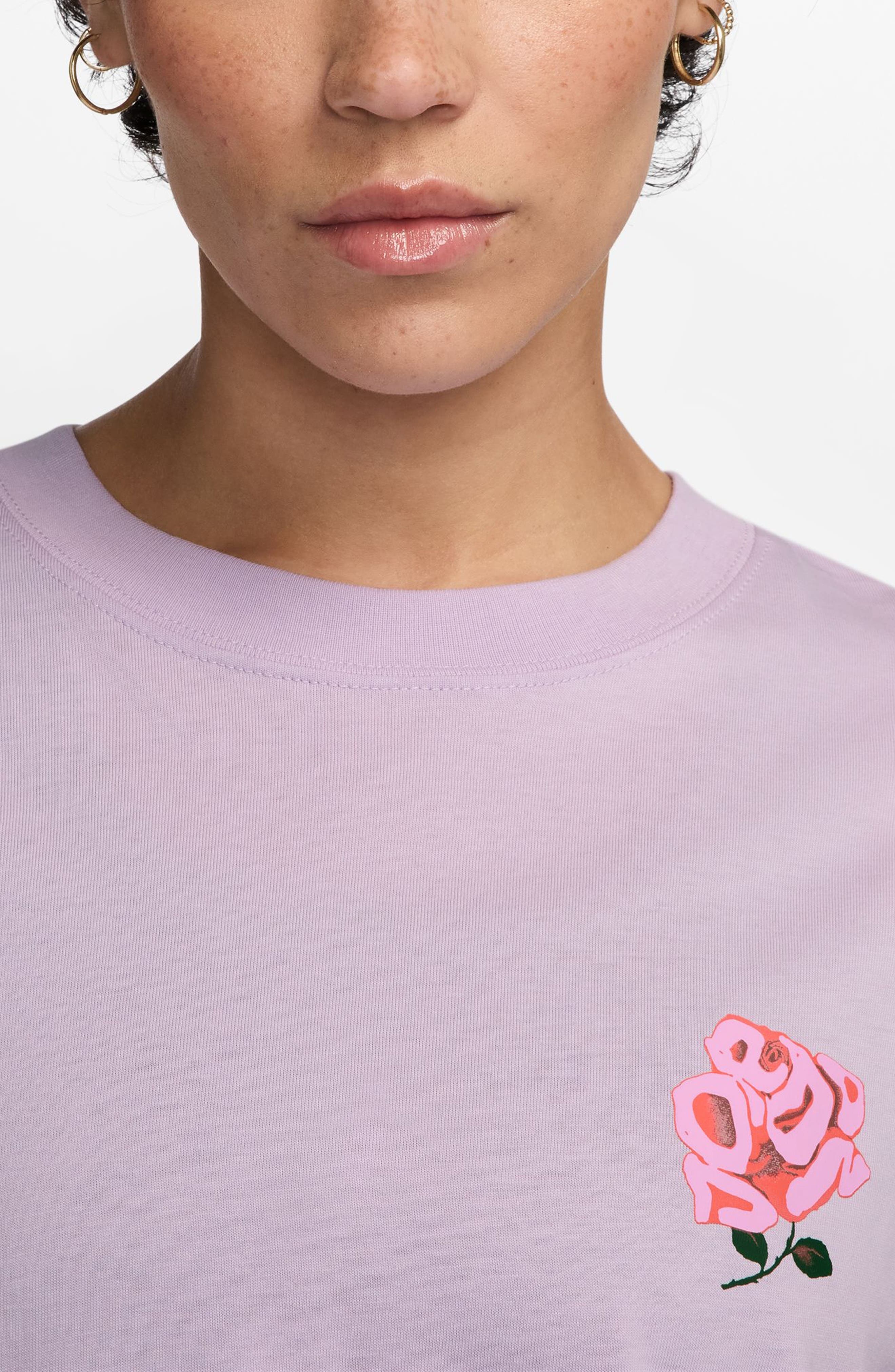 Jordan Girlfriend Floral Graphic T-Shirt in Doll at Nordstrom - 3