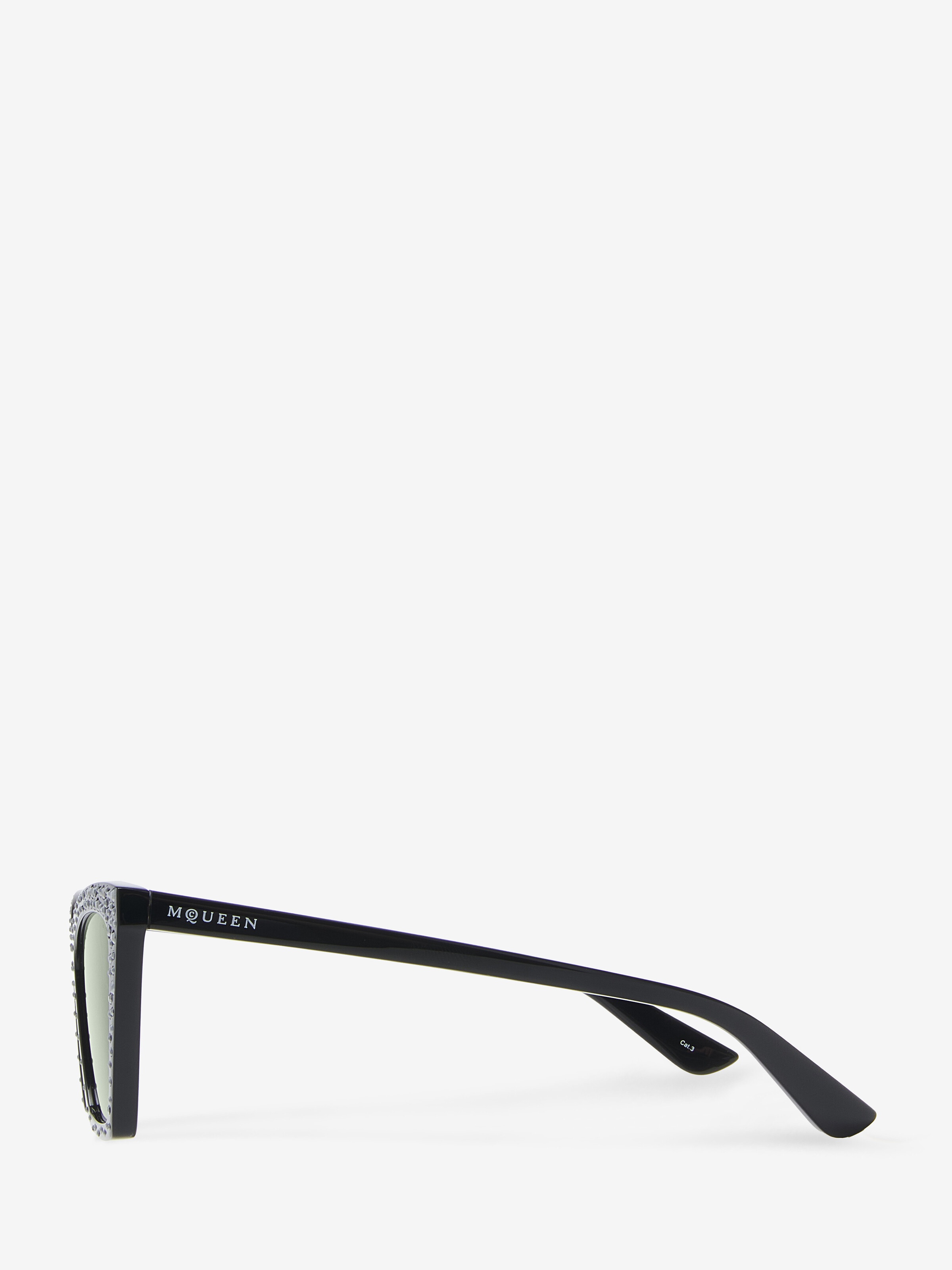 Spike Geometric Cat-eye Sunglasses with Crystals - 3