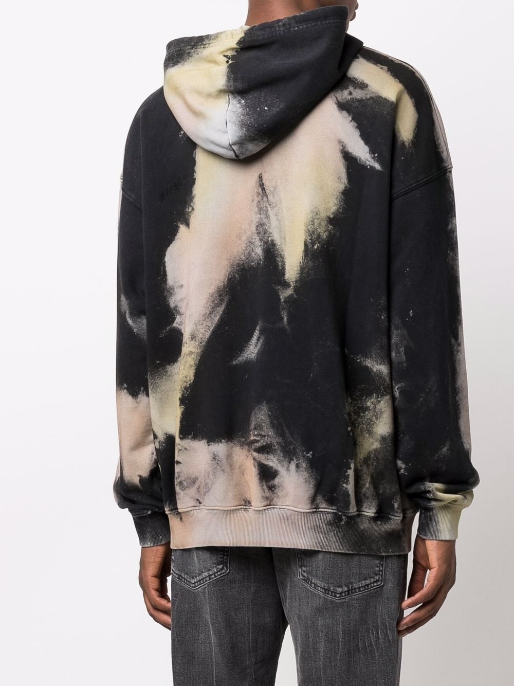 tie dye-print organic cotton hoodie - 4