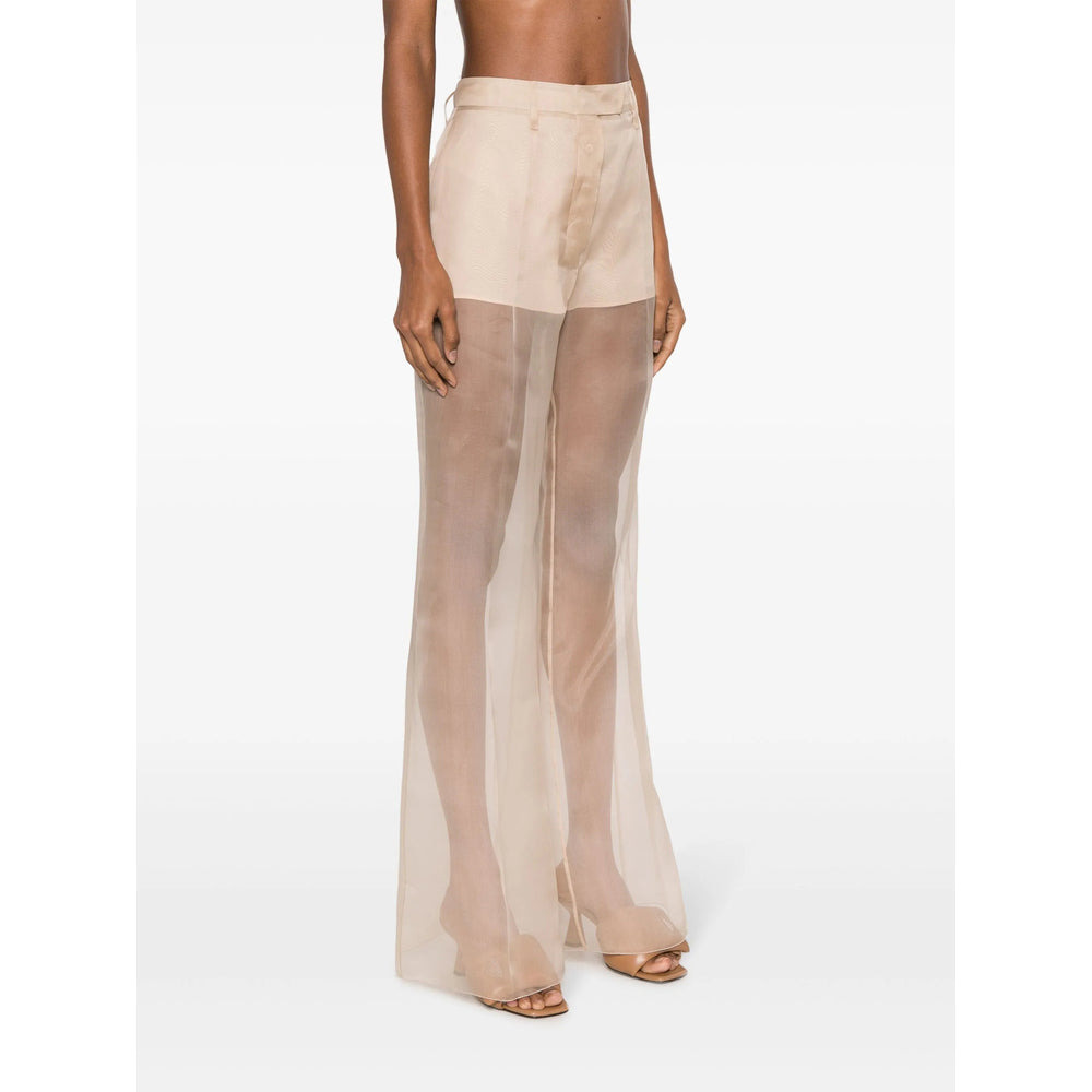 Prada Neutrals Trousers - Flared Trousers Women - 2