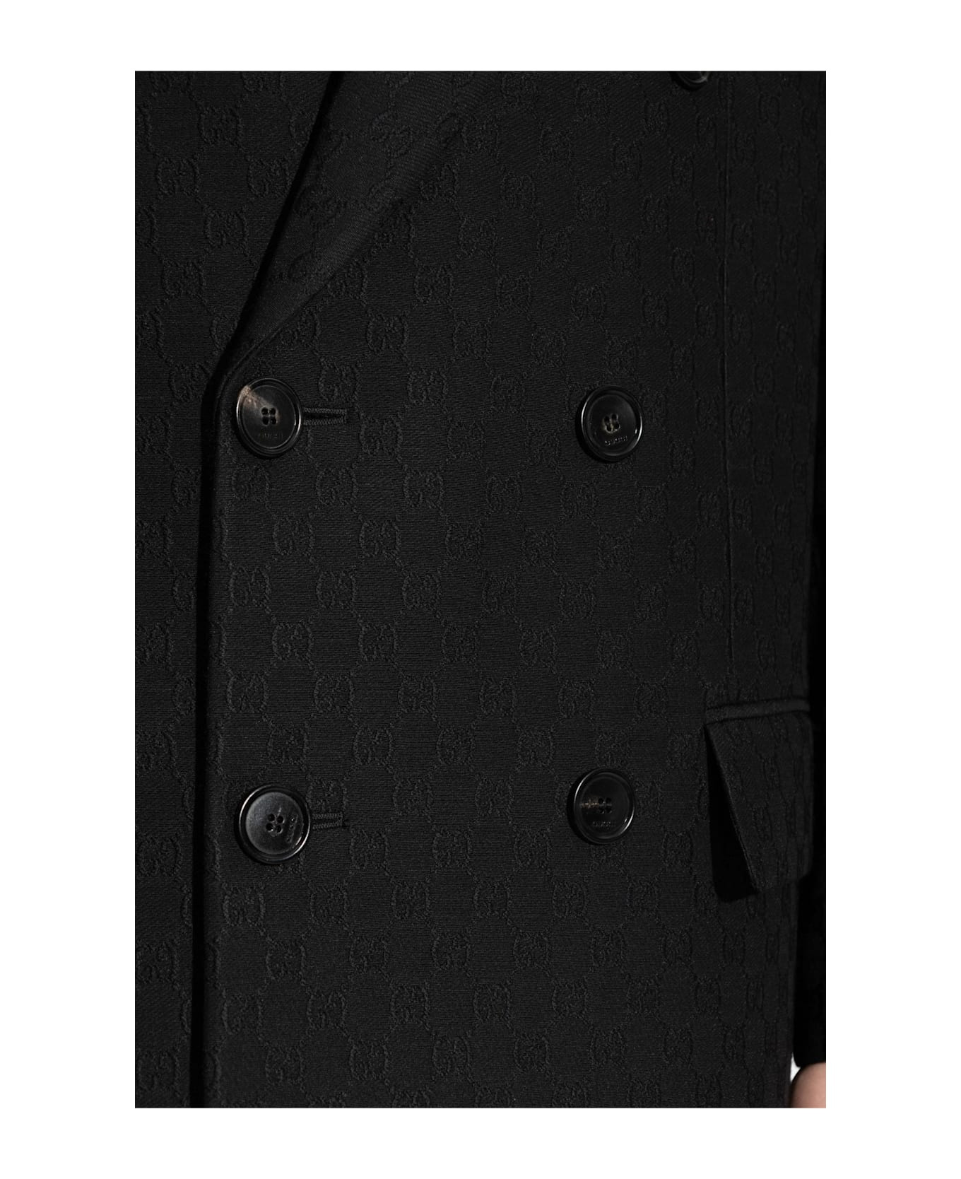 Gucci Double-breasted Coat With Gg Pattern - 5