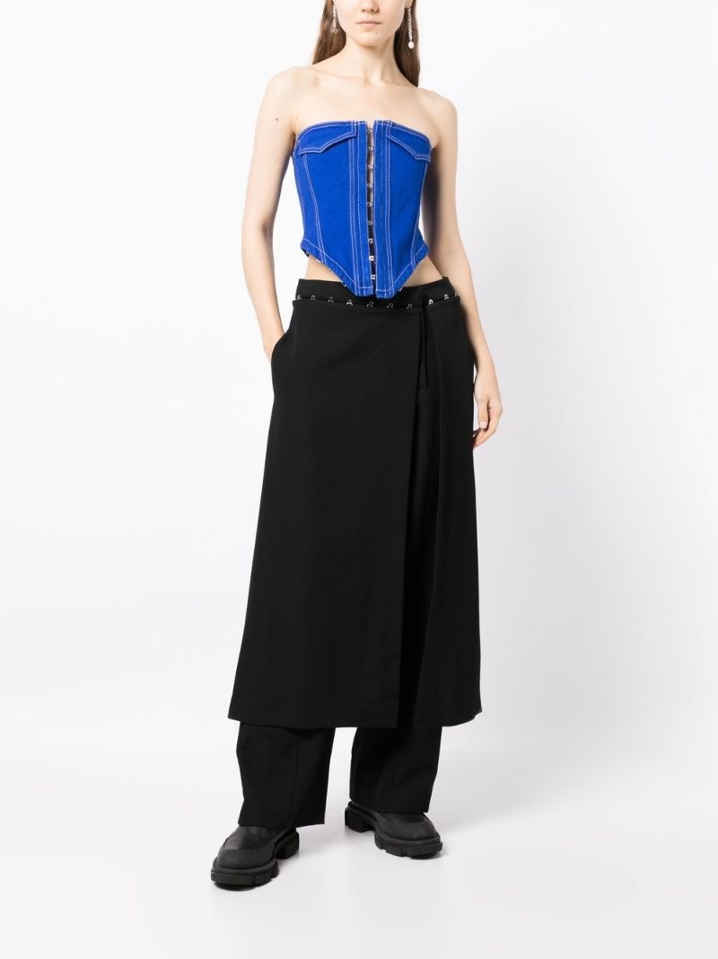 pocket denim corset - 6