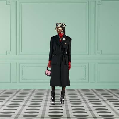GUCCI Wool coat with belt outlook