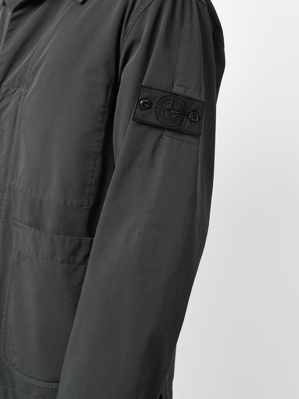 logo-patch two-pocket lightweight jacket - 5