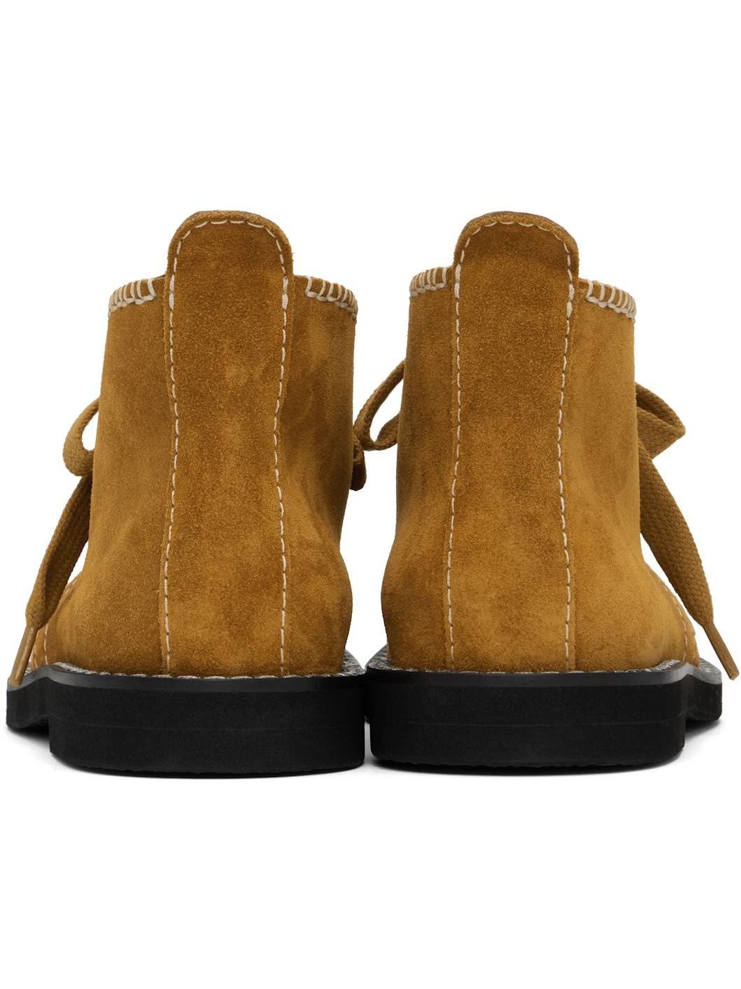 Tan Desert Lace Studs Boots - 2